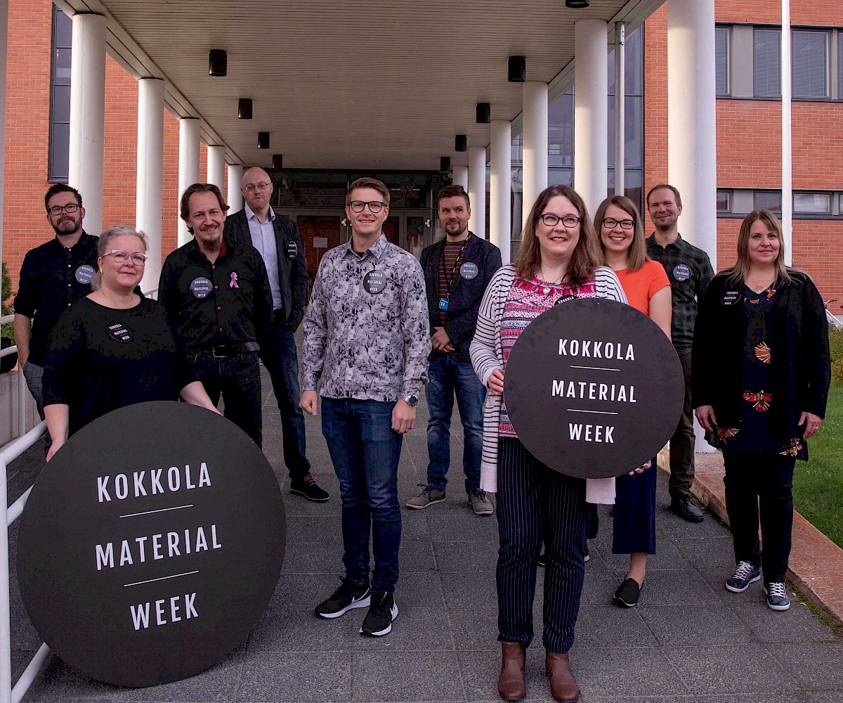Kokkola Material Week 2020 järjestäjiä. Kuva Tarja Jakobsén.